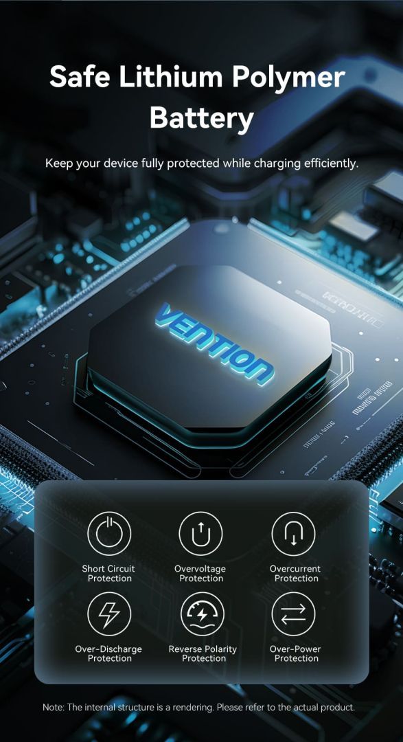 Vention 10000mAh Power Bank Grey