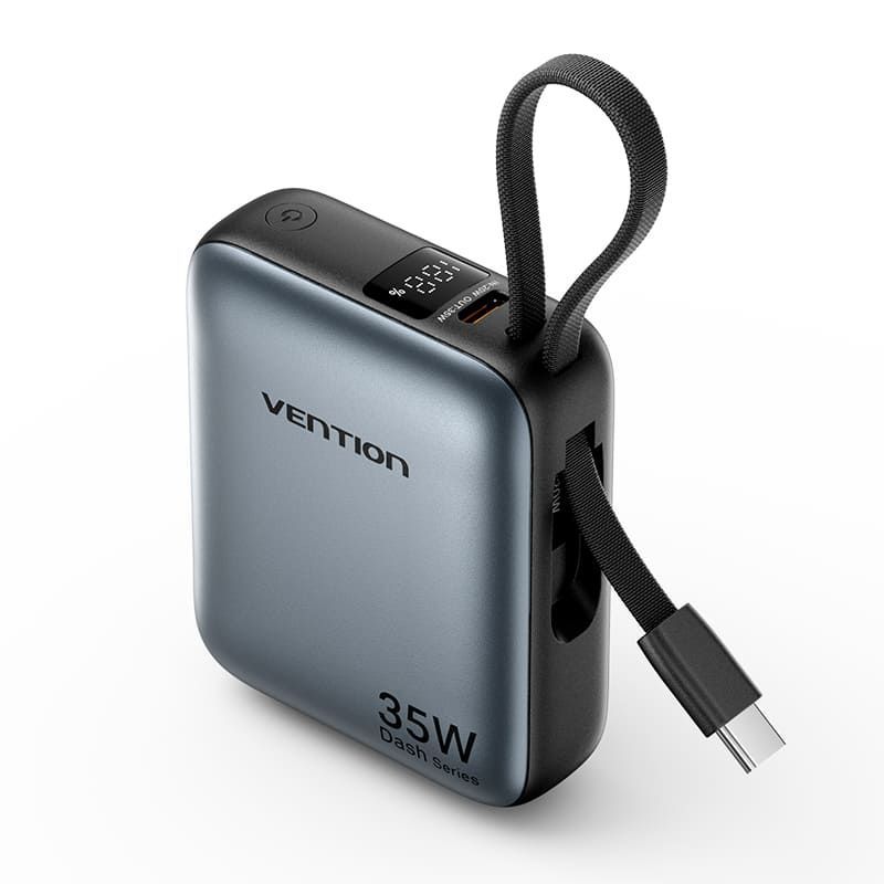Vention 10000mAh Power Bank Grey