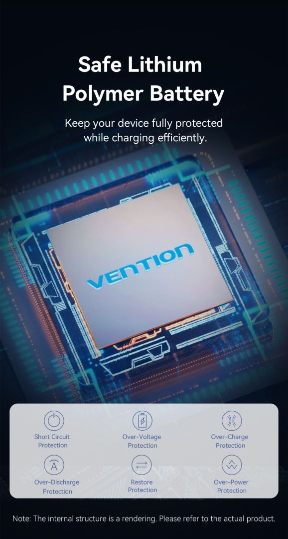 Vention 20000mAh Power Bank Black