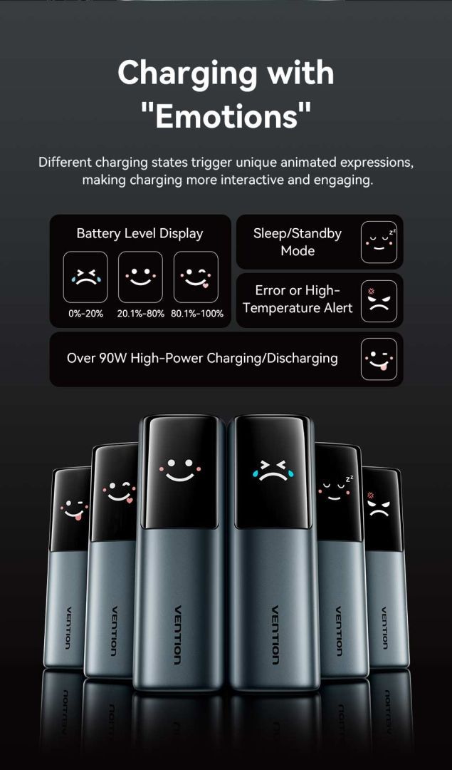 Vention 20000mAh Power Bank Grey