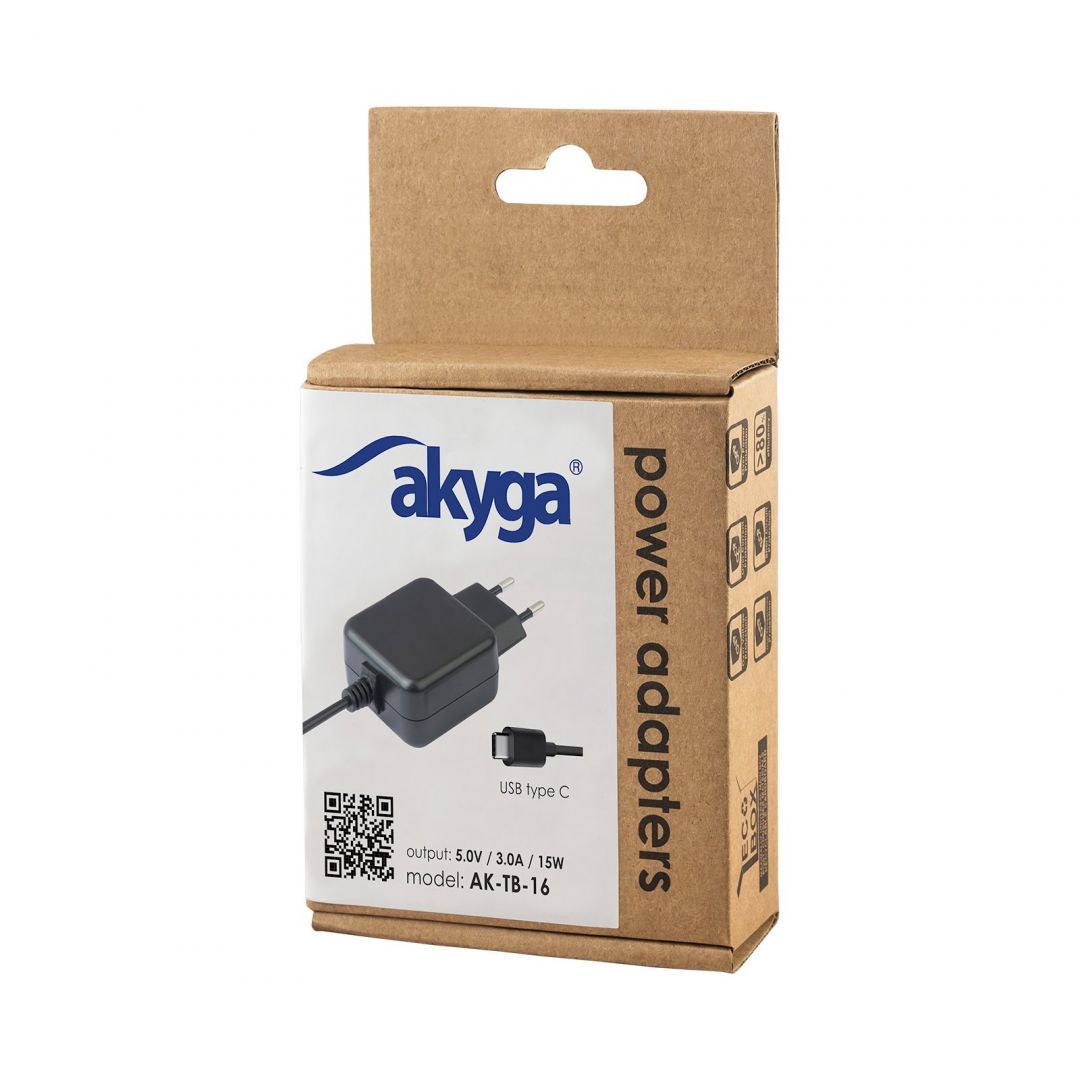 Akyga AK-TB-16 Adapter USB type-C 5V/3A 15W Akyga AK-TB-16 Adapter USB type-C 5V/3A 15W