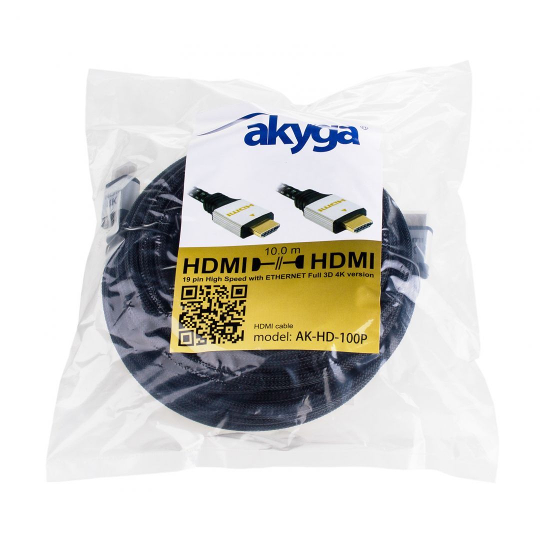 Akyga AK-HD-100P HDMI 2.0 PRO 10m Black Akyga AK-HD-100P HDMI 2.0 PRO 10m Black