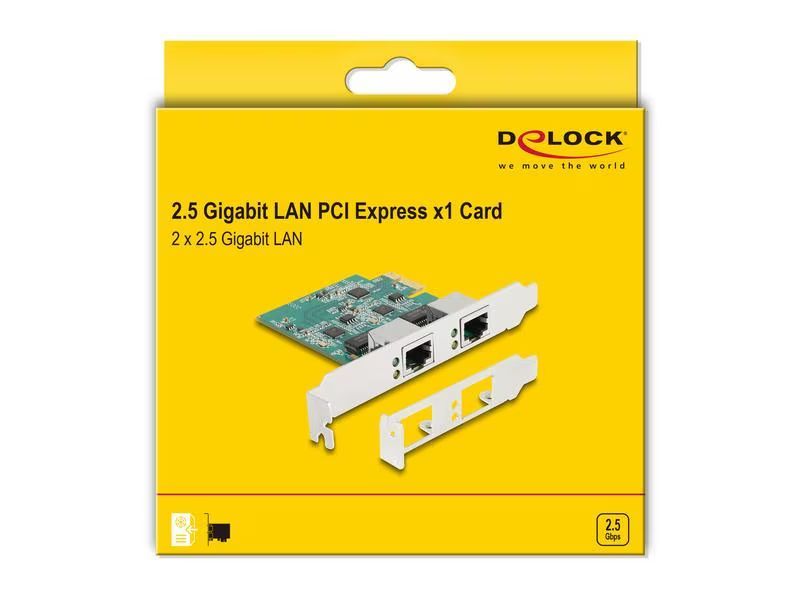 DeLock PCI Express x1 Network Card Gigabit LAN 2 x RJ45 BCM DeLock PCI Express x1 Network Card Gigabit LAN 2 x RJ45 BCM