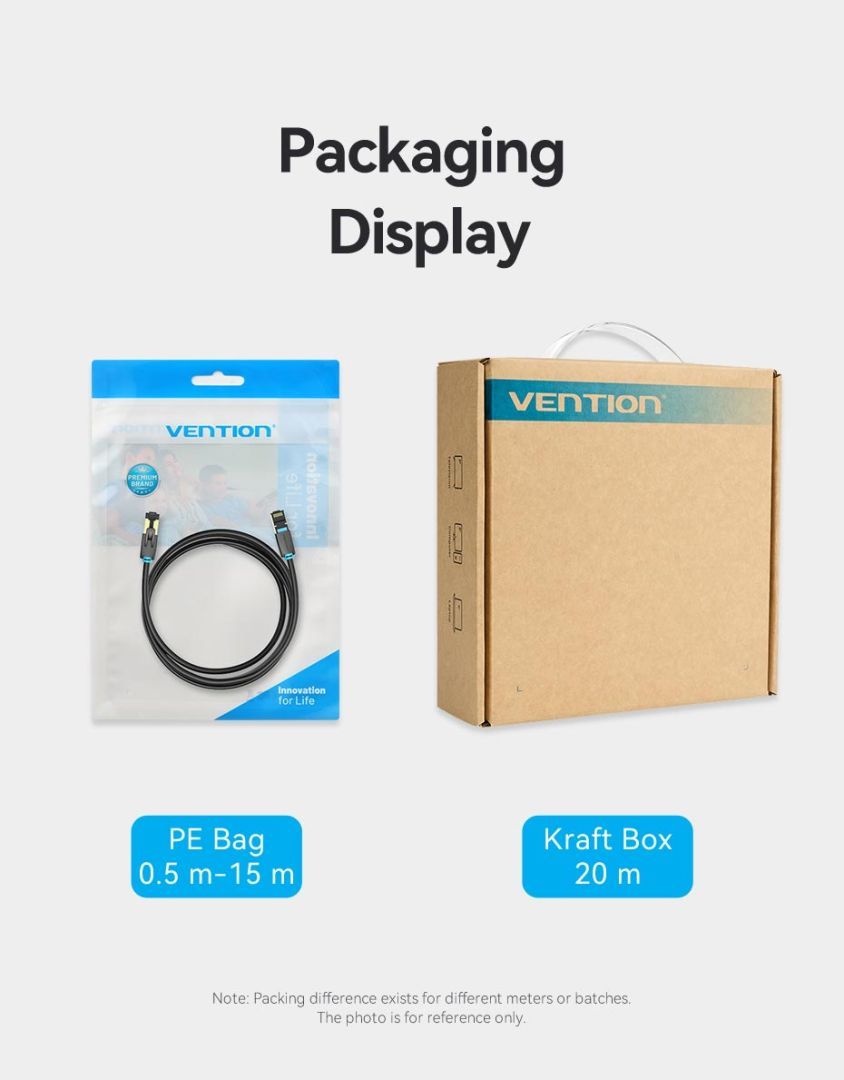 Vention CAT8 S-FTP Patch Cable 1m Black Vention CAT8 S-FTP Patch Cable 1m Black