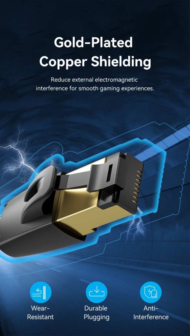 Vention CAT8 S-FTP Patch Cable 3m Black Vention CAT8 S-FTP Patch Cable 3m Black