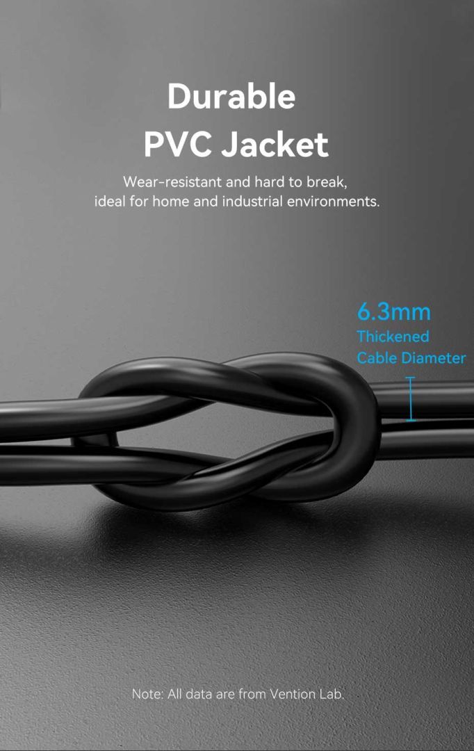 Vention CAT8 S-FTP Patch Cable 3m Black Vention CAT8 S-FTP Patch Cable 3m Black