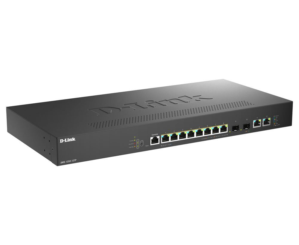 D-Link DMS-1250-12TP 8-Port Multi-Gigabit Smart Managed Switch D-Link DMS-1250-12TP 8-Port Multi-Gigabit Smart Managed Switch