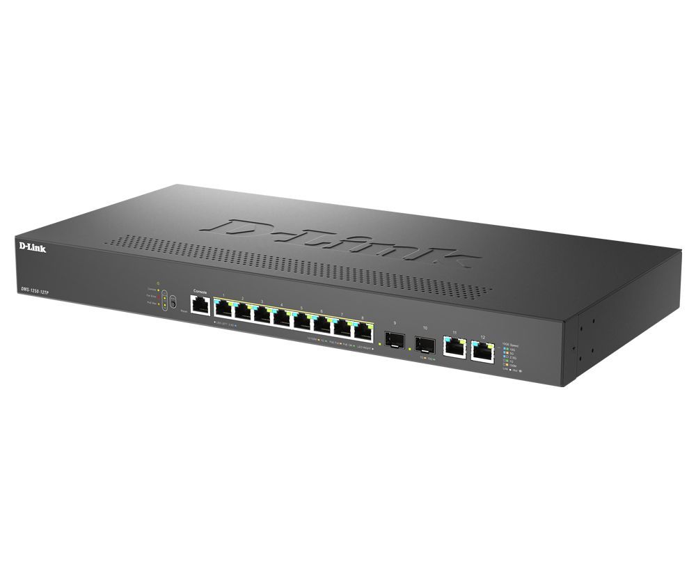 D-Link DMS-1250-12TP 8-Port Multi-Gigabit Smart Managed Switch D-Link DMS-1250-12TP 8-Port Multi-Gigabit Smart Managed Switch