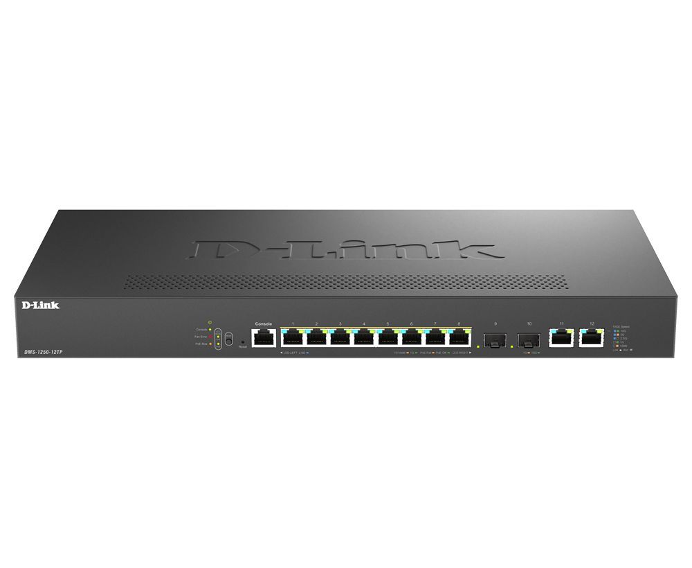 D-Link DMS-1250-12TP 8-Port Multi-Gigabit Smart Managed Switch D-Link DMS-1250-12TP 8-Port Multi-Gigabit Smart Managed Switch