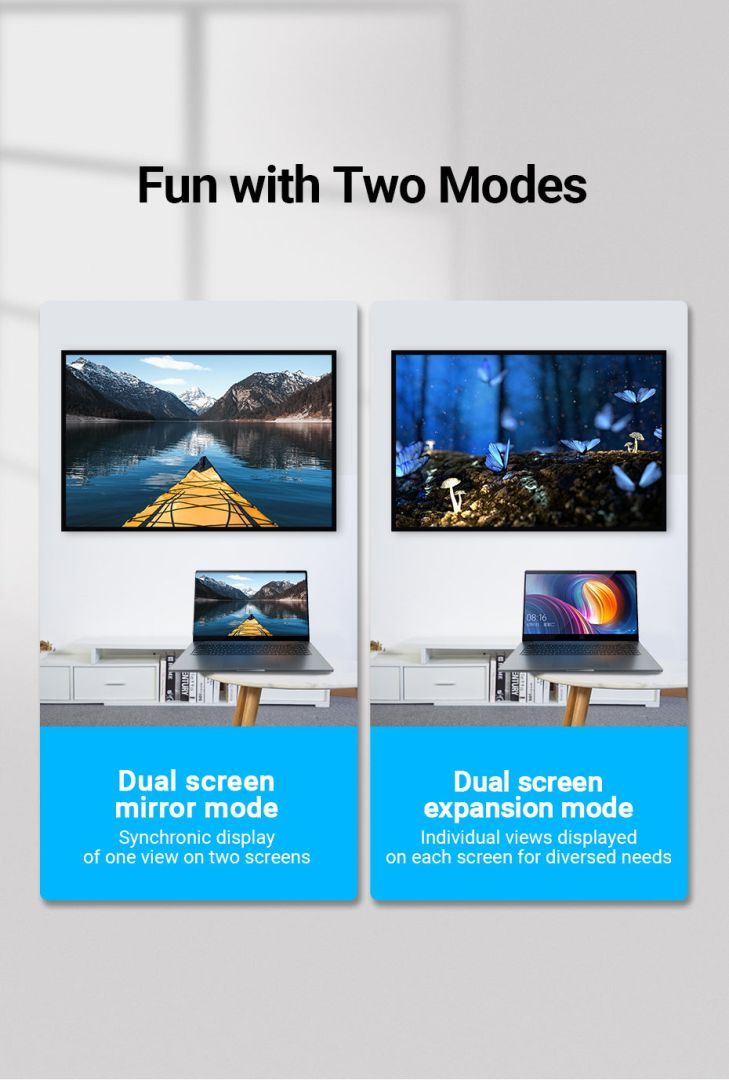 Vention HDMI 270 Degree Male to Female Vertical Flat Adapter Black