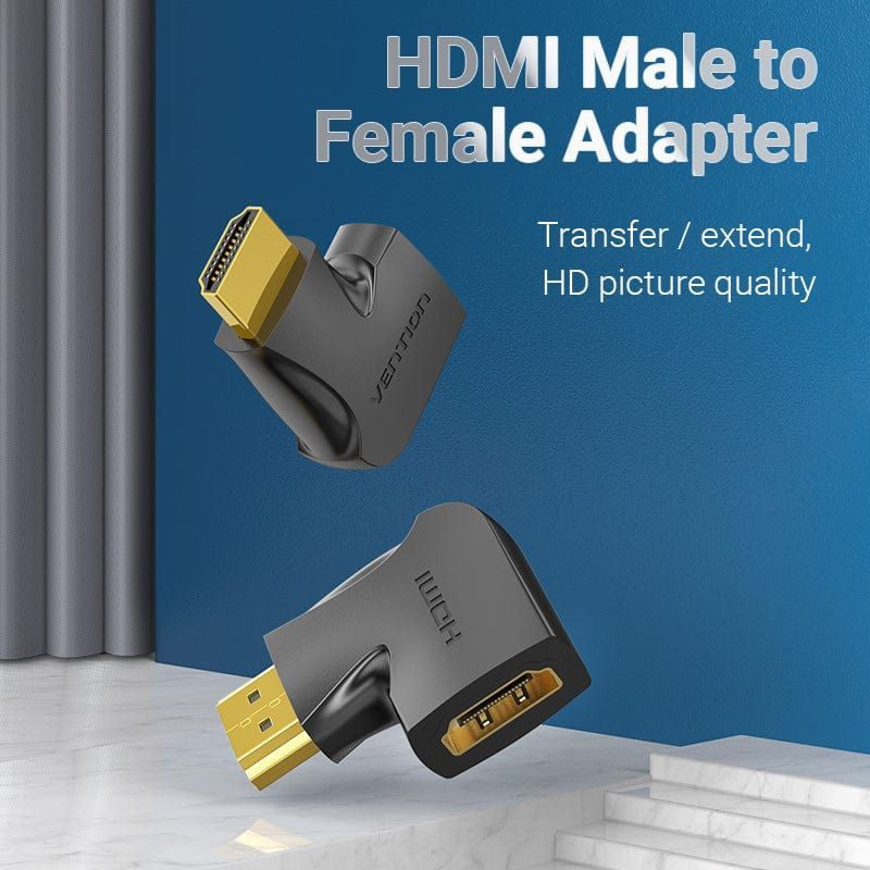 Vention HDMI 270 Degree Male to Female Vertical Flat Adapter Black