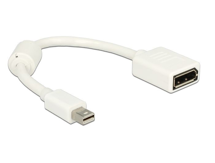 DeLock Adapter mini Displayport 1.2 male > Displayport female 4K White DeLock Adapter mini Displayport 1.2 male > Displayport female 4K White