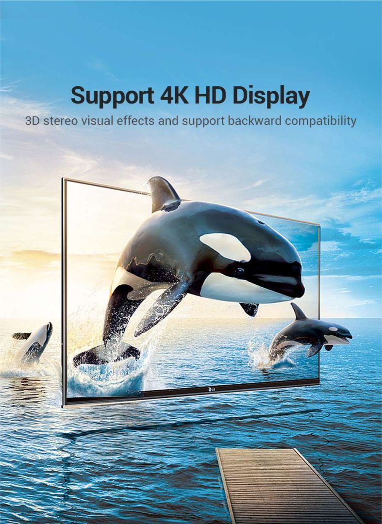 Vention HDMI 90 Degree Male to Female Adapter Black