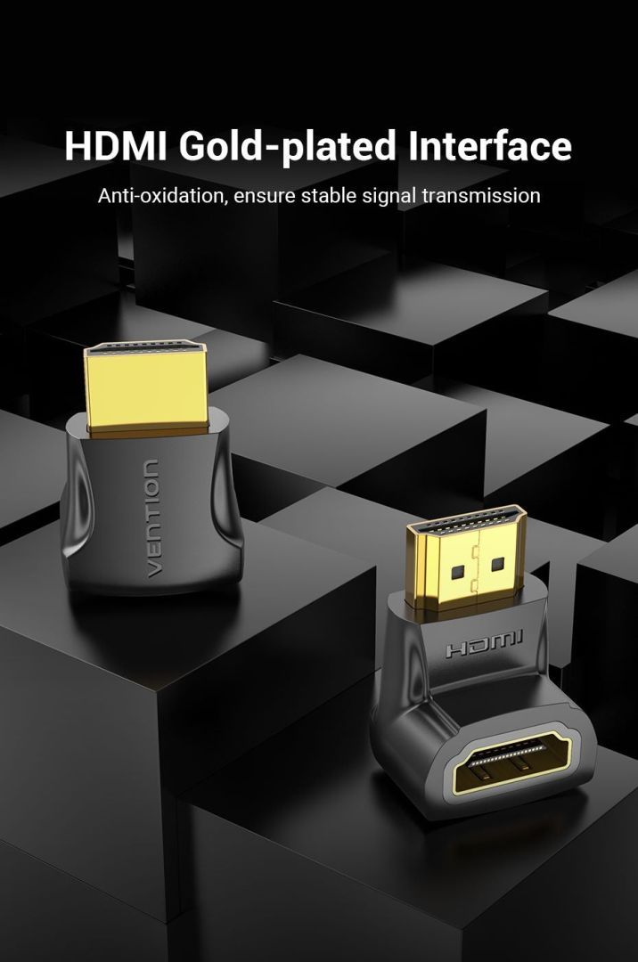 Vention HDMI 90 Degree Male to Female Adapter Black