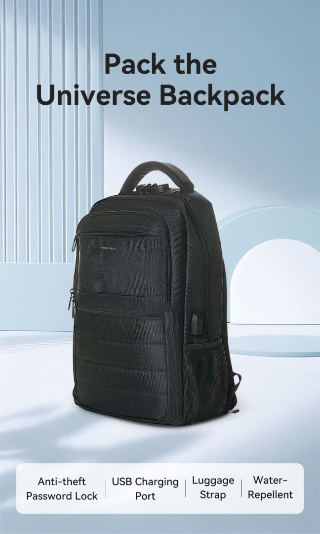 Vention KRK 20l BK waterproof Laptop Backpack 17" Black