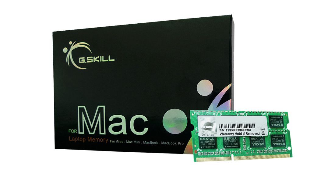 G.SKILL 8GB DDR3 1600MHz SODIMM for Mac G.SKILL 8GB DDR3 1600MHz SODIMM for Mac
