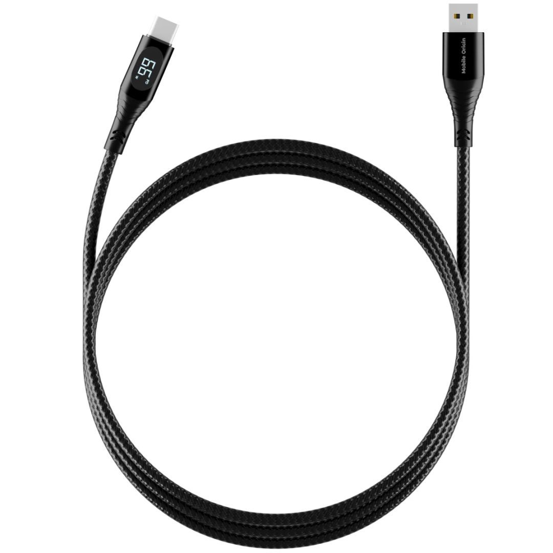 Mobile Origin 66W Display Cable USB-A to USB-C 1,5m Black