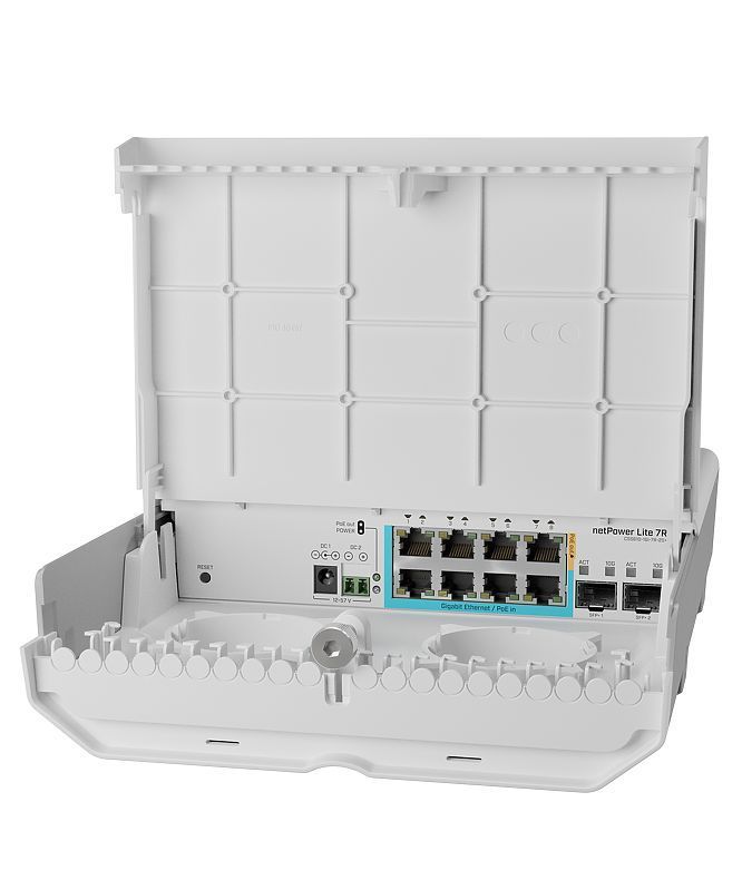 Mikrotik netPower Lite 7R Outdoor Switch Silver Mikrotik netPower Lite 7R Outdoor Switch Silver