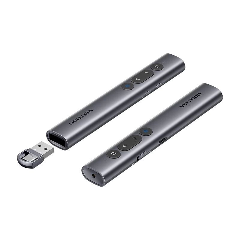 Vention Pointer & Prezenter Wireless Presenter Green Laser Gray Vention Pointer & Prezenter Wireless Presenter Green Laser Gray