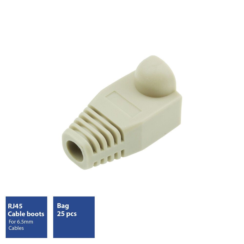 ACT RJ45 boot for 6.5 mm cable 25db Grey