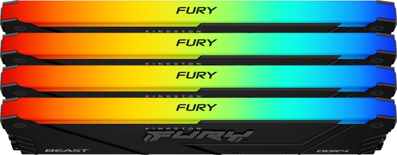 Kingston 128GB DDR4 3600MHz Kit(4x32GB) Fury Beast RGB Kingston 128GB DDR4 3600MHz Kit(4x32GB) Fury Beast RGB