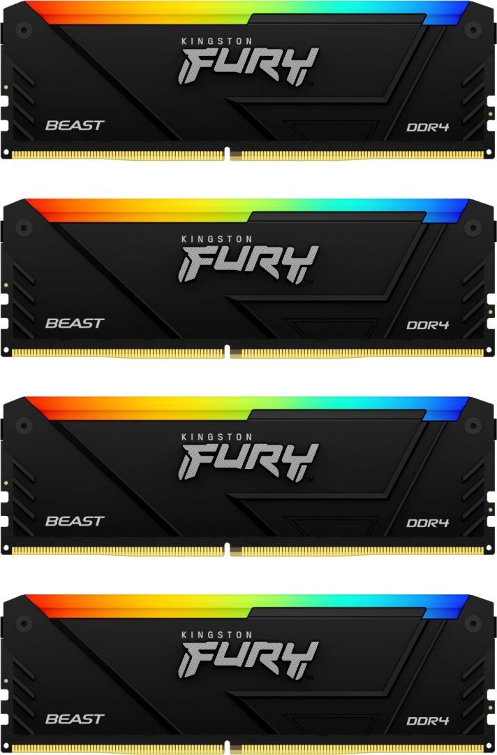 Kingston 128GB DDR4 3600MHz Kit(4x32GB) Fury Beast RGB Kingston 128GB DDR4 3600MHz Kit(4x32GB) Fury Beast RGB