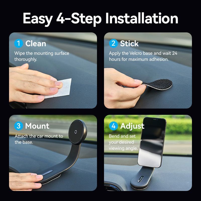 Vention Wireless Car Mount Charger Black Vention Wireless Car Mount Charger Black