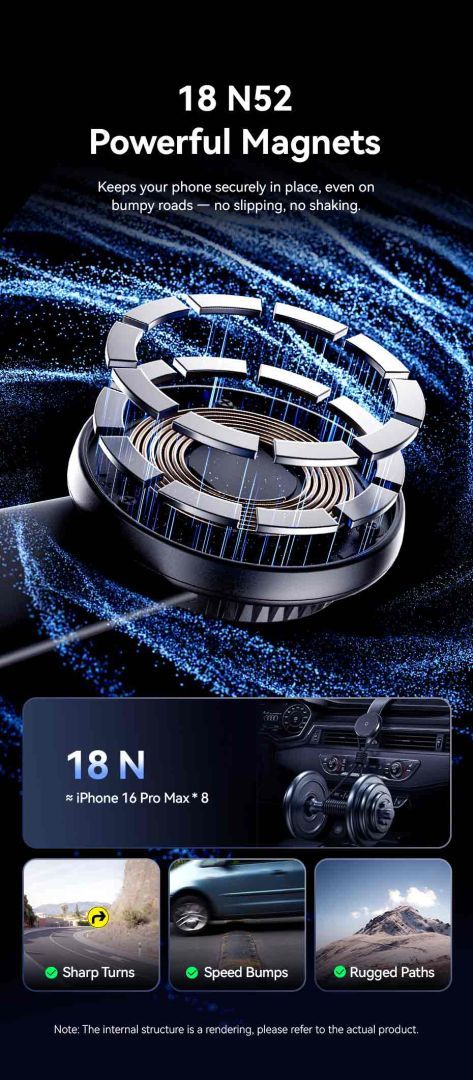 Vention Wireless Car Mount Charger Black Vention Wireless Car Mount Charger Black