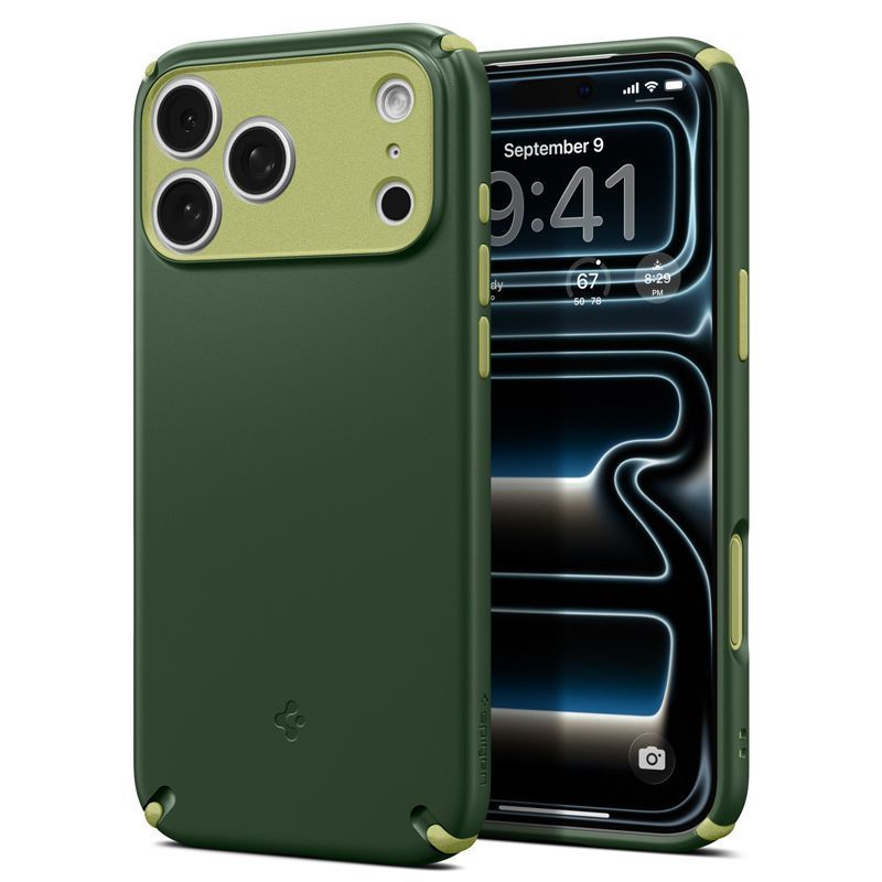 Spigen Nano Pop Hybrid MagSafe case for iPhone 17 Pro Avo Green