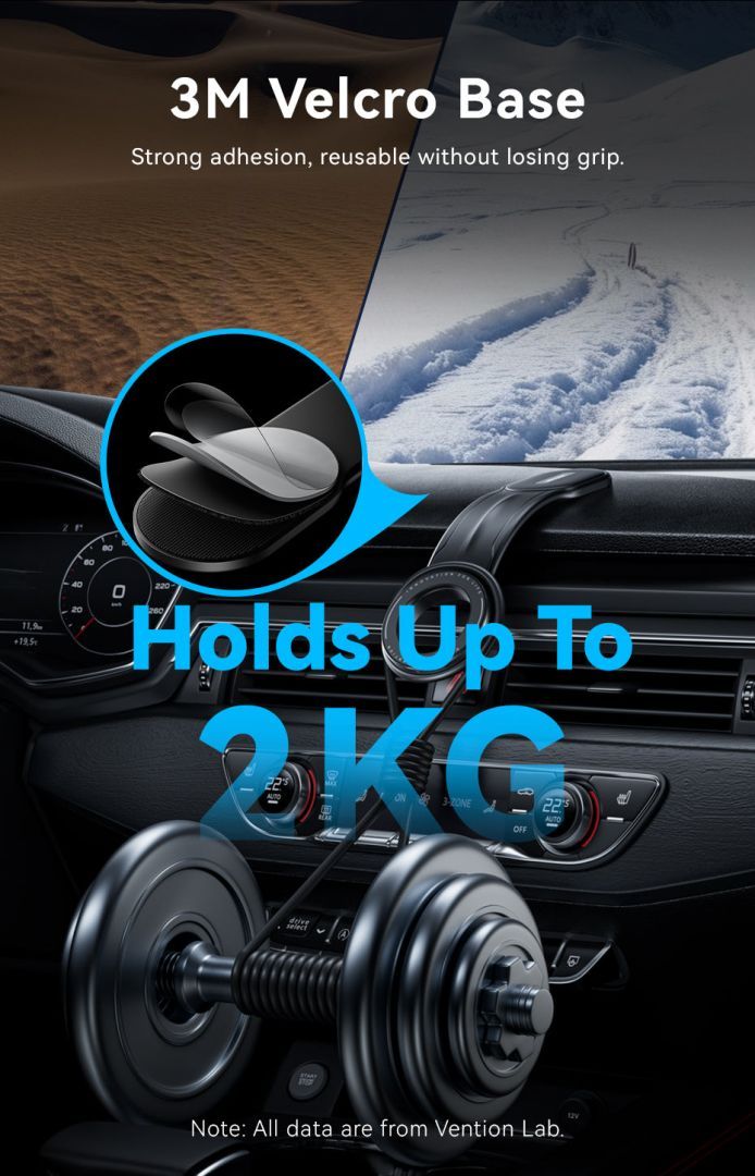 Vention Magnetic Car Phone Mount Black Vention Magnetic Car Phone Mount Black
