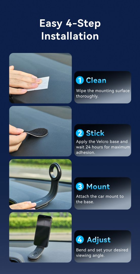 Vention Magnetic Car Phone Mount Black Vention Magnetic Car Phone Mount Black