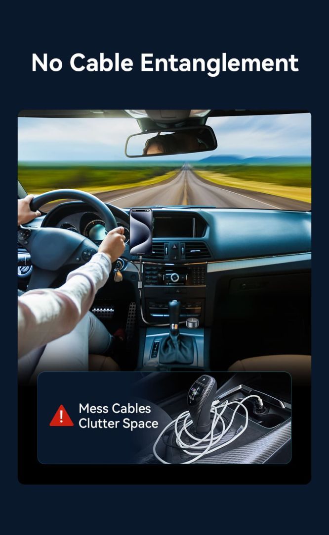 Vention Car Charger with Built-In Cable Black Vention Car Charger with Built-In Cable Black