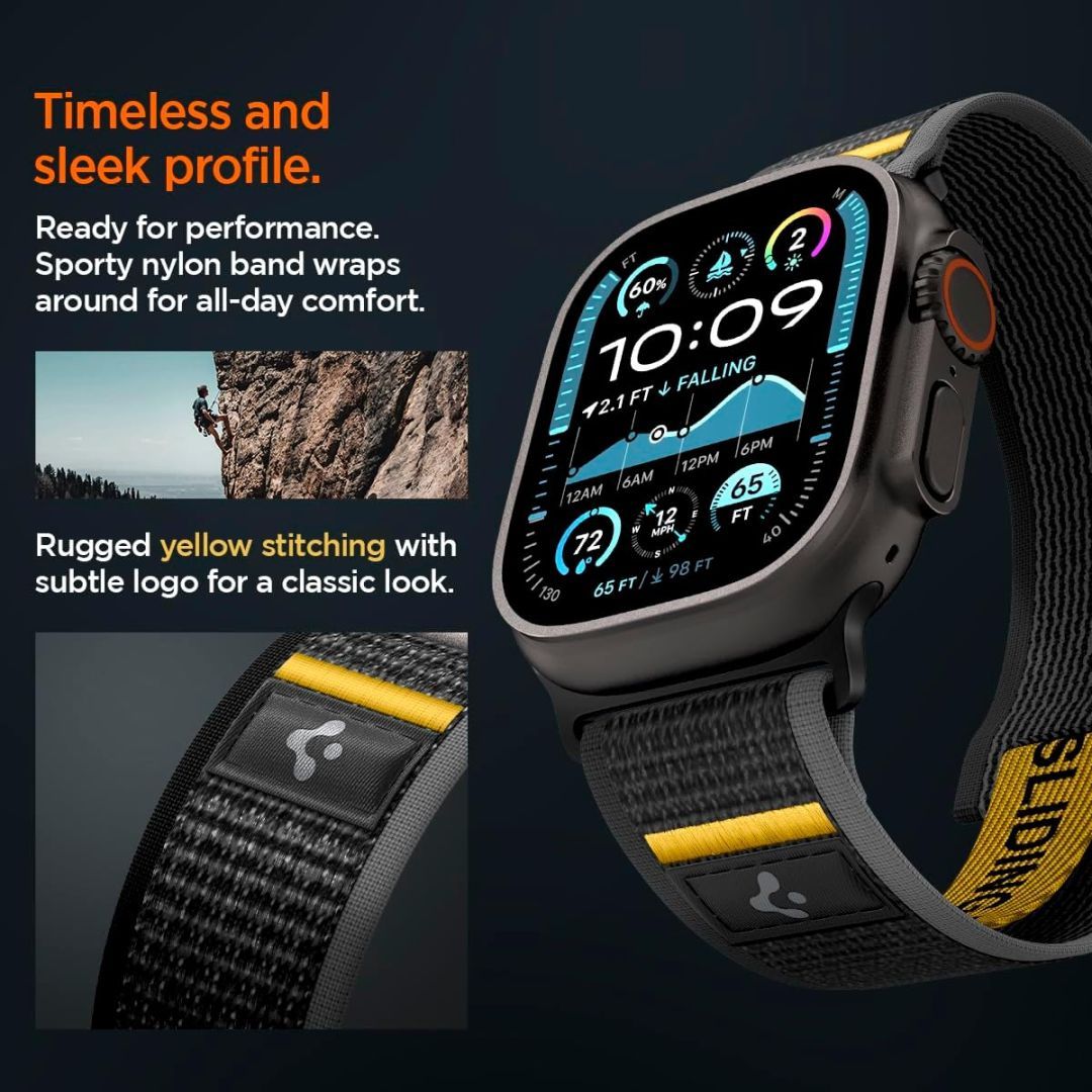 Spigen Athlex Air Active Band for Apple Watch 49mm/46mm/45mm/44mm Black