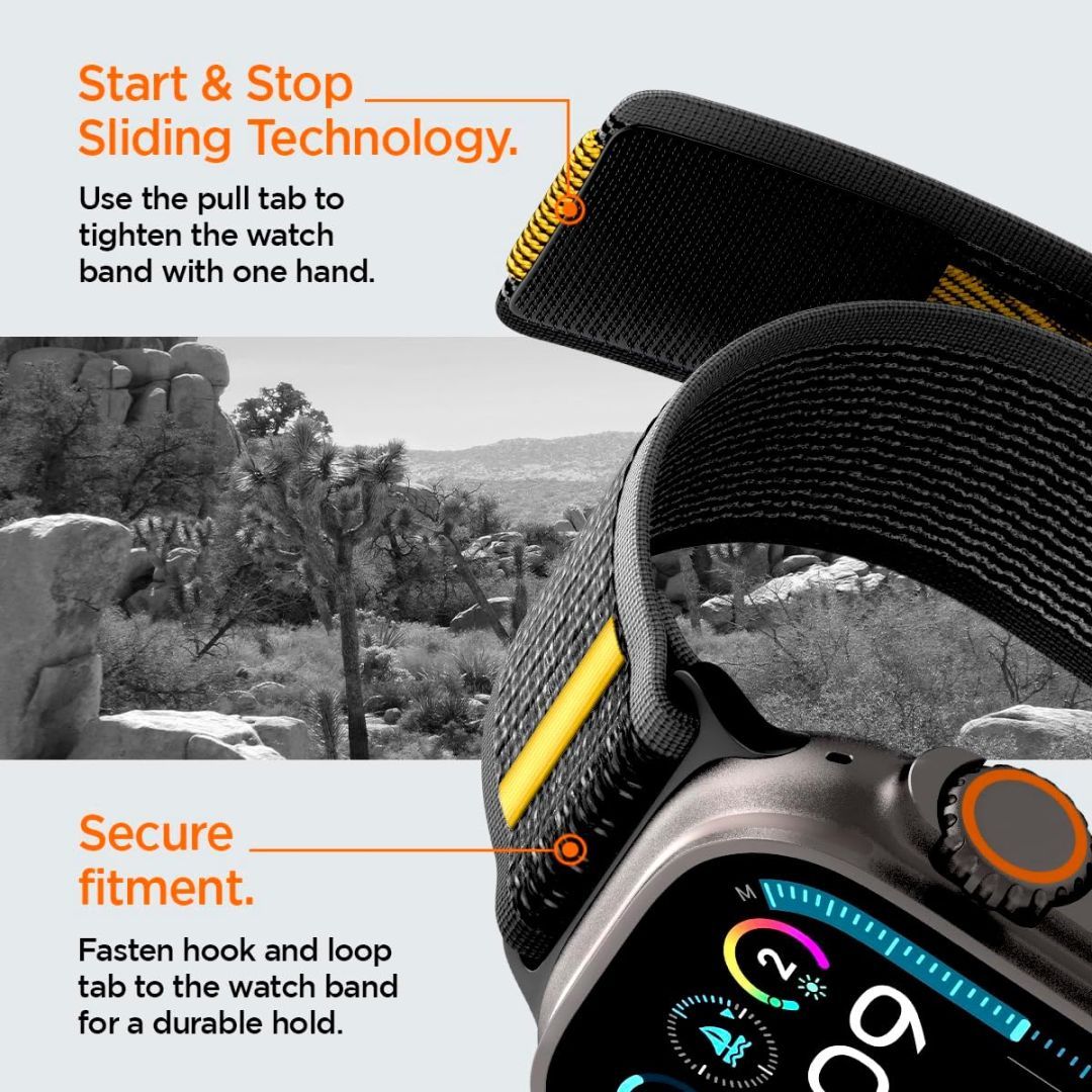 Spigen Athlex Air Active Band for Apple Watch 49mm/46mm/45mm/44mm Black