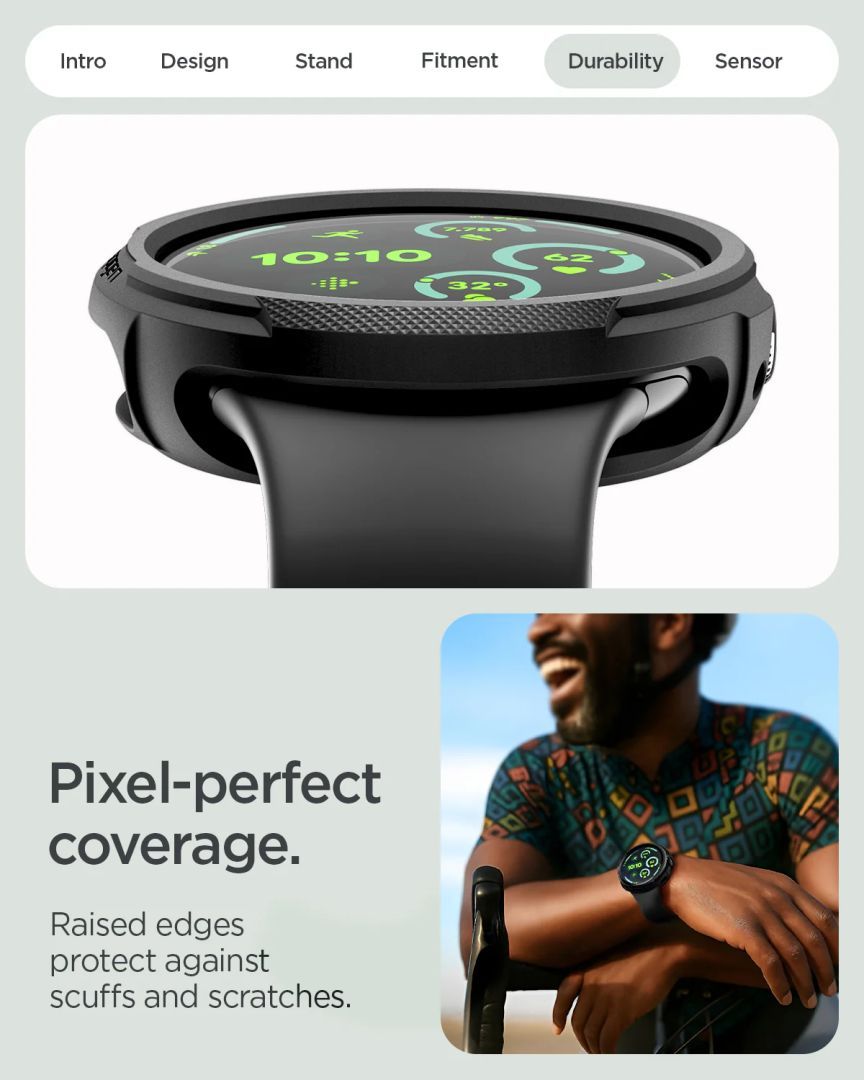 Spigen Liquid Air case for Google Pixel Watch 4 41mm Matte Black