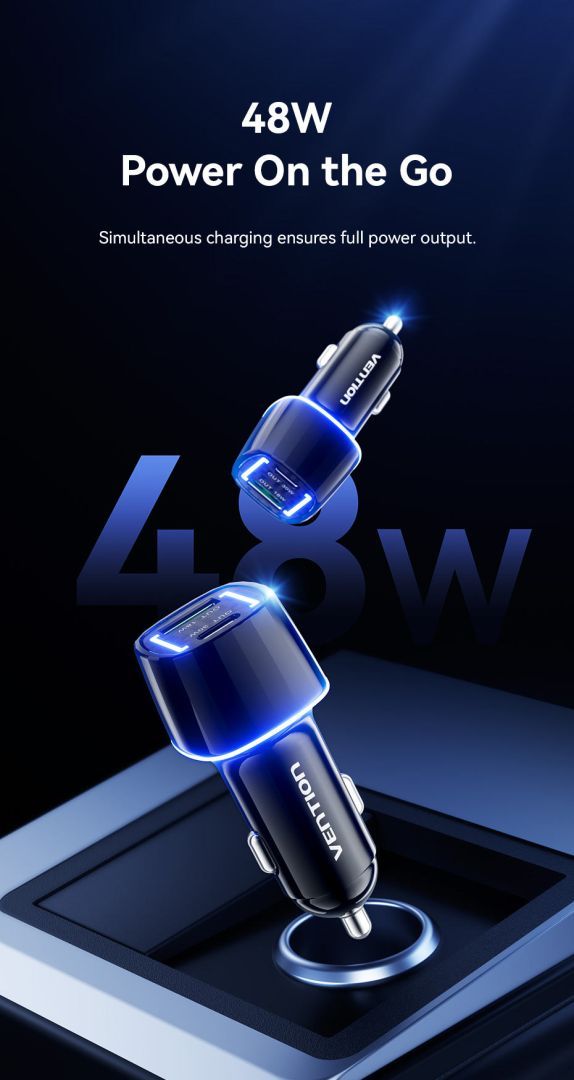 Vention Car Charger Black Vention Car Charger Black