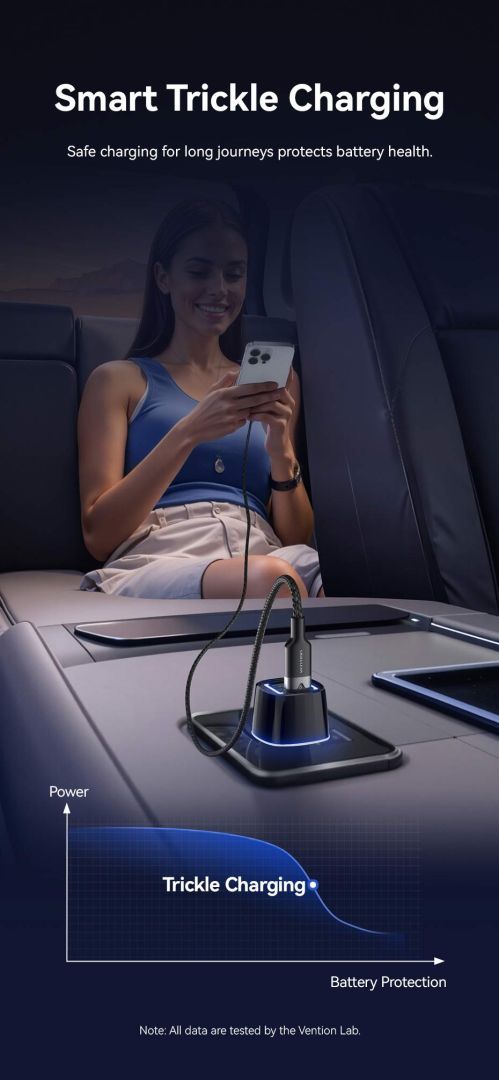 Vention Car Charger Black Vention Car Charger Black