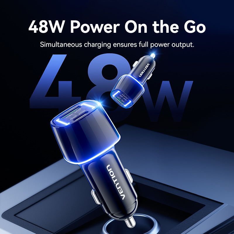 Vention Car Charger Black Vention Car Charger Black