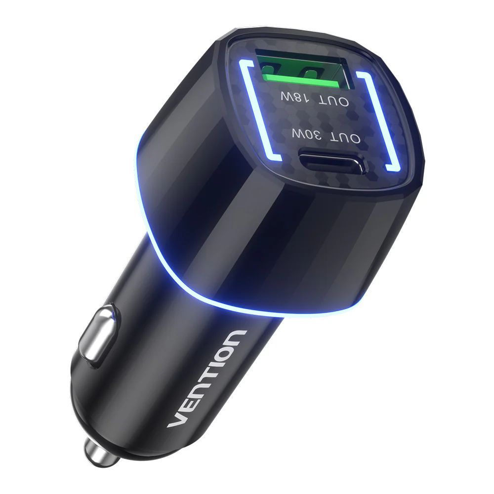 Vention Car Charger Black Vention Car Charger Black