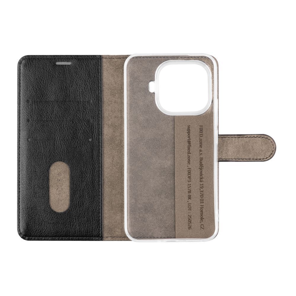 FIXED Opus oldalranyíló telefontok Xiaomi 15T Pro készülékhez, fekete