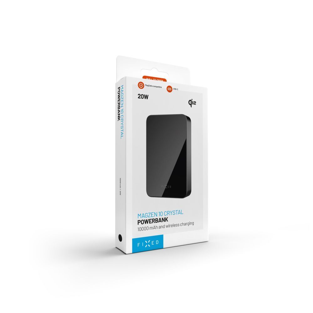 FIXED MagZen 10 Oi2 10000 mAh külső akkumlátor, fekete