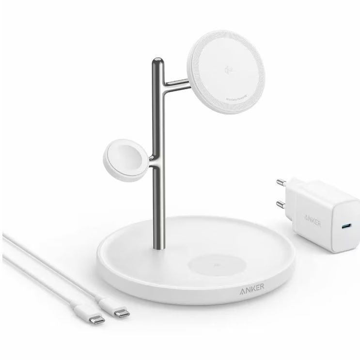 ANKER MagGo Wireless Charging Station 3-in-1 White ANKER MagGo Wireless Charging Station 3-in-1 White