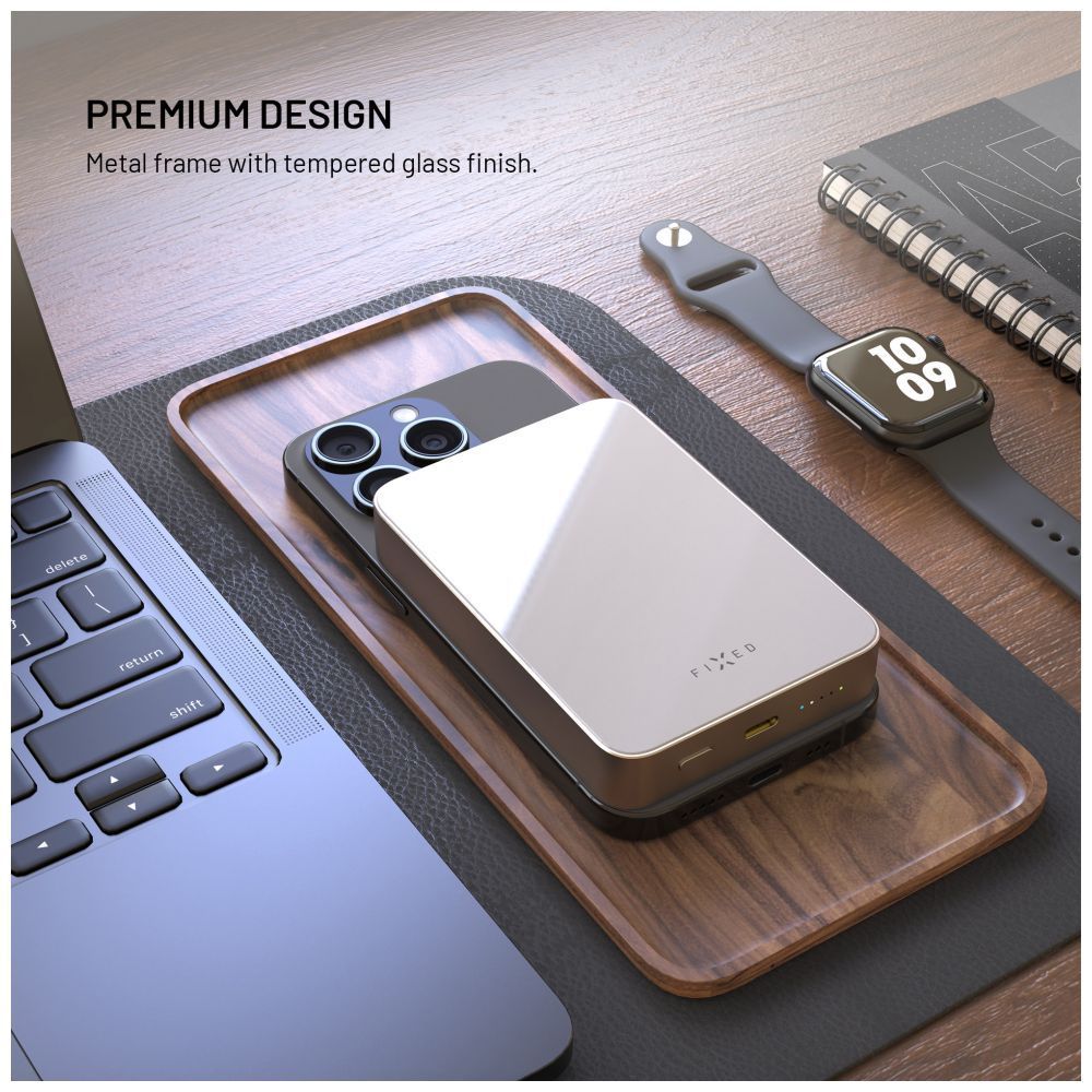 FIXED MagZen 10 Oi2 10000 mAh külső akkumlátor, titán