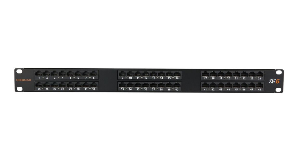 NIKOMAX 48-port Patch Panel 1U Black NIKOMAX 48-port Patch Panel 1U Black