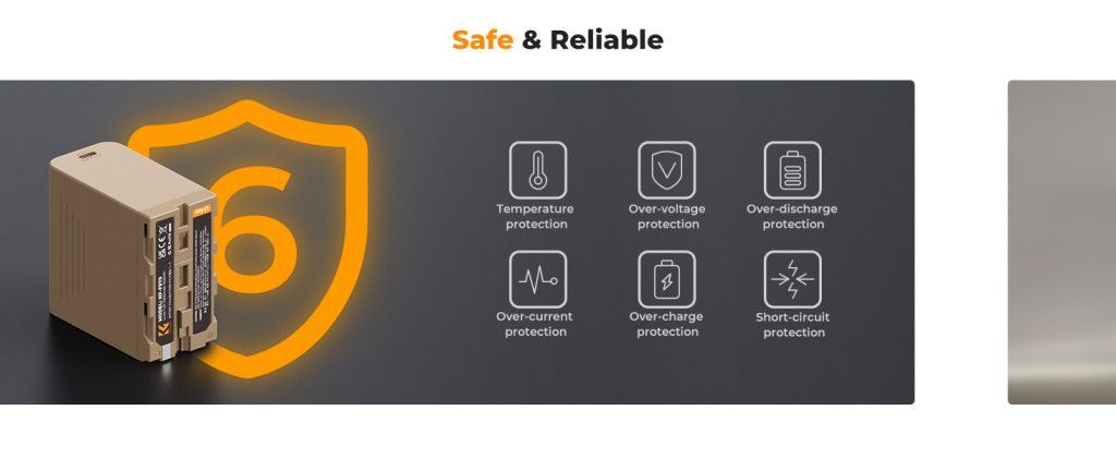 K&F Concept K&F Concep NP-F970 akkumulátor 10500mAh, USB-C csatlakozóval K&F Concept K&F Concep NP-F970 akkumulátor 10500mAh, USB-C csatlakozóval