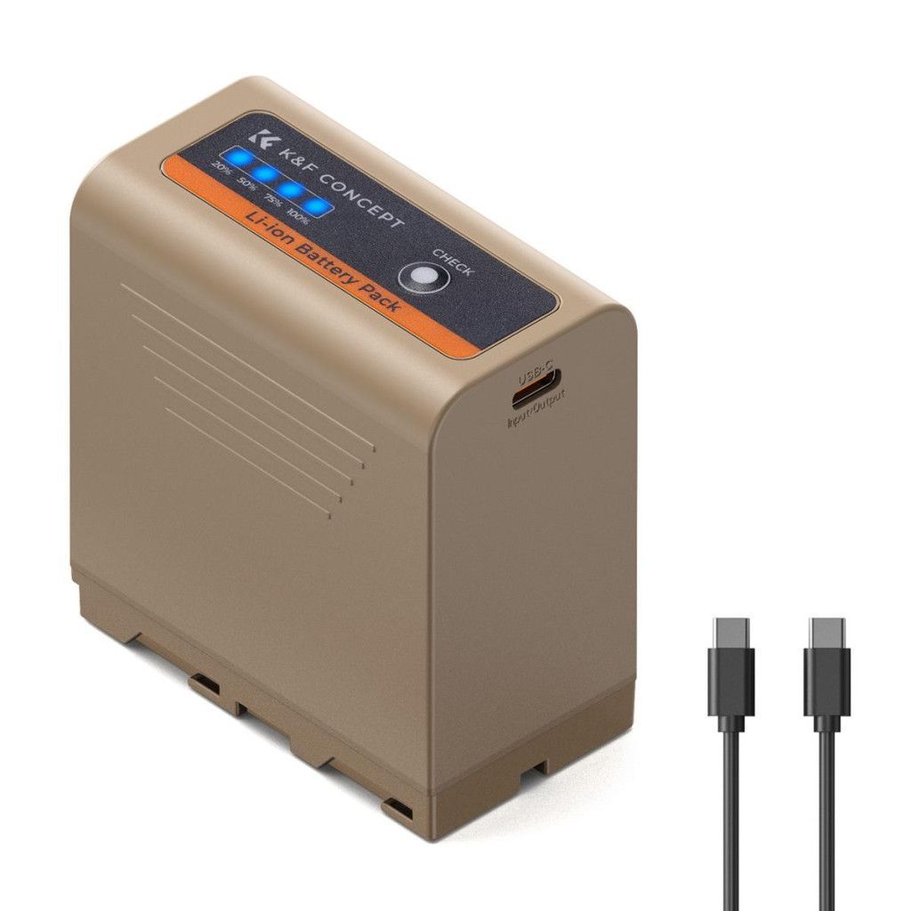 K&F Concept K&F Concep NP-F970 akkumulátor 10500mAh, USB-C csatlakozóval K&F Concept K&F Concep NP-F970 akkumulátor 10500mAh, USB-C csatlakozóval