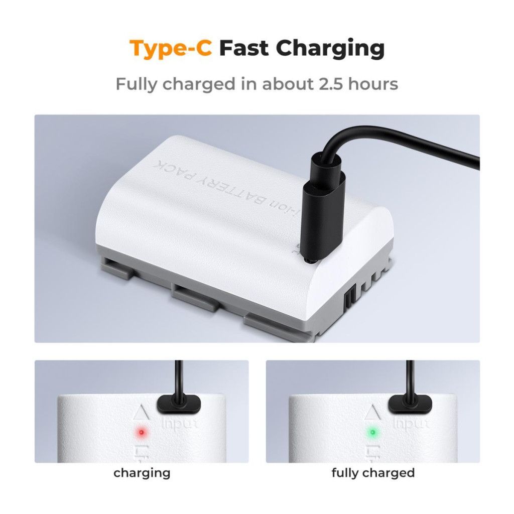 K&F Concept LP-E6NH akkumulátor 2db 2250mAh K&F Concept LP-E6NH akkumulátor 2db 2250mAh