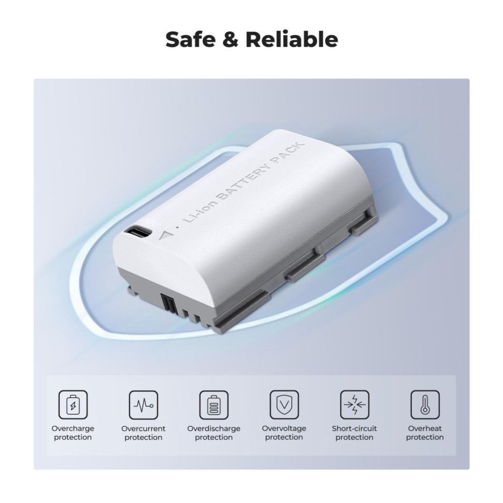 K&F Concept LP-E6NH akkumulátor 2db 2250mAh K&F Concept LP-E6NH akkumulátor 2db 2250mAh