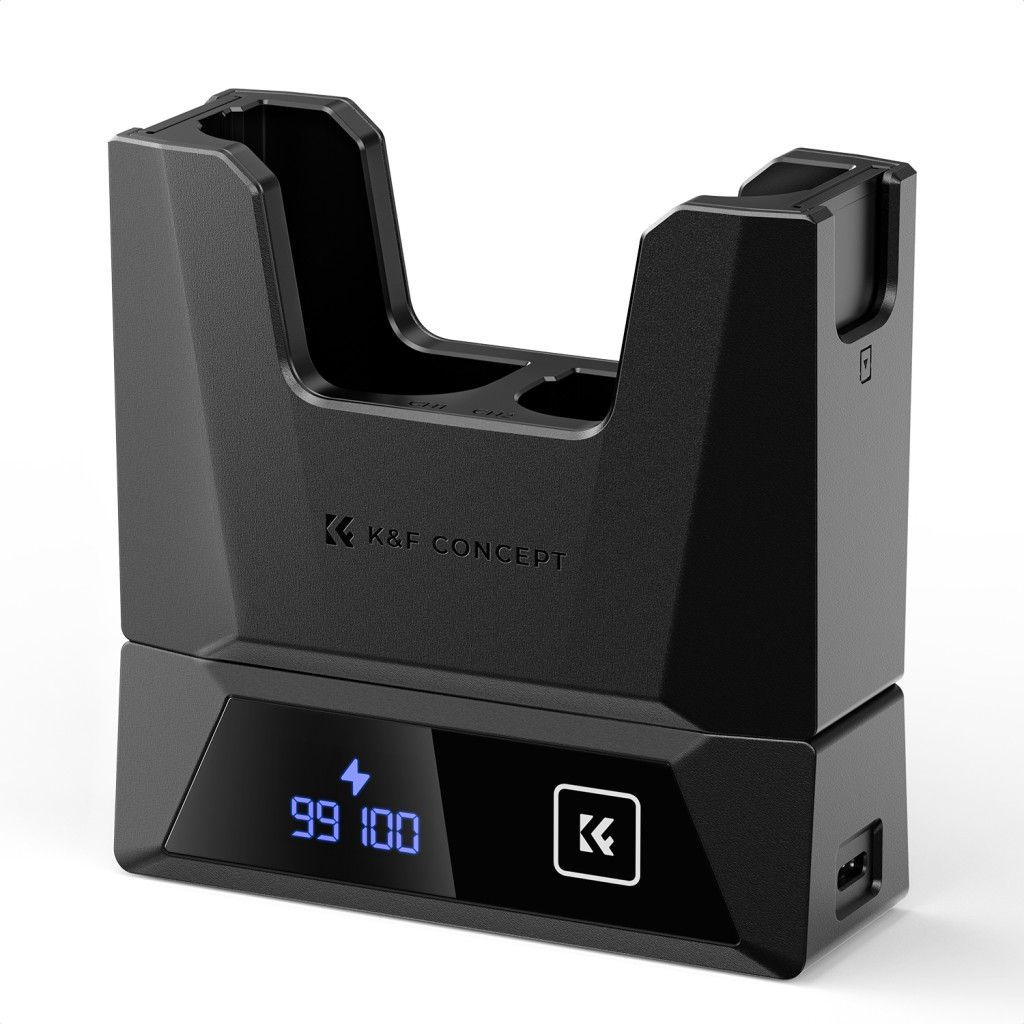 K&F Concept hordozható moduláris dupla töltő, 2db LP-E6NH akkumulátorhoz K&F Concept hordozható moduláris dupla töltő, 2db LP-E6NH akkumulátorhoz