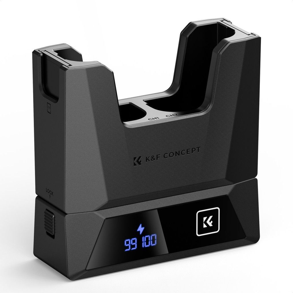 K&F Concept hordozható moduláris dupla töltő, 2db LP-E6NH akkumulátorhoz K&F Concept hordozható moduláris dupla töltő, 2db LP-E6NH akkumulátorhoz